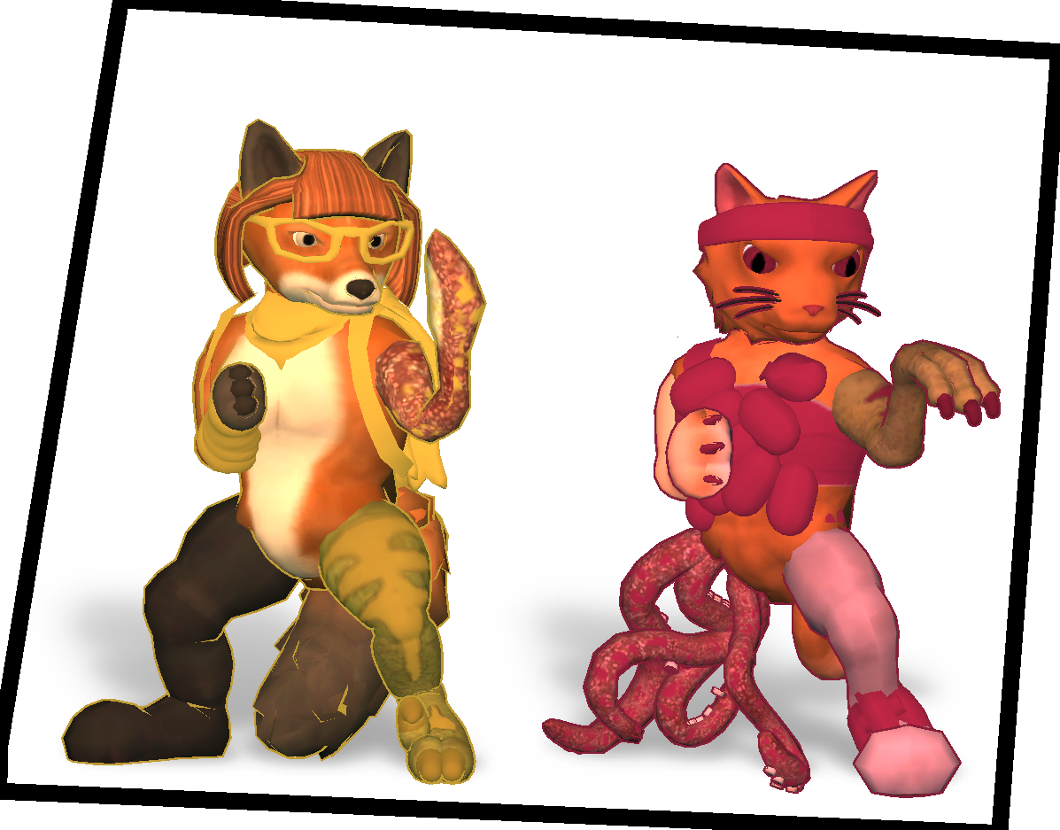The cat and the fox characters